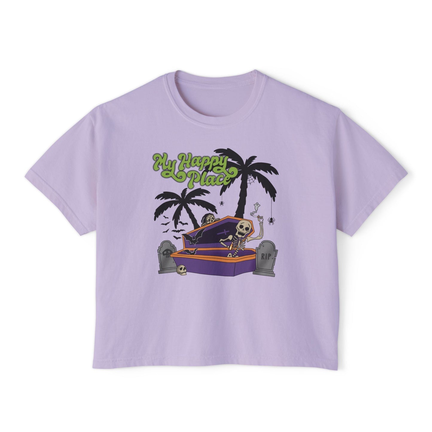 My Happy Place Boxy Cropped T-Shirt