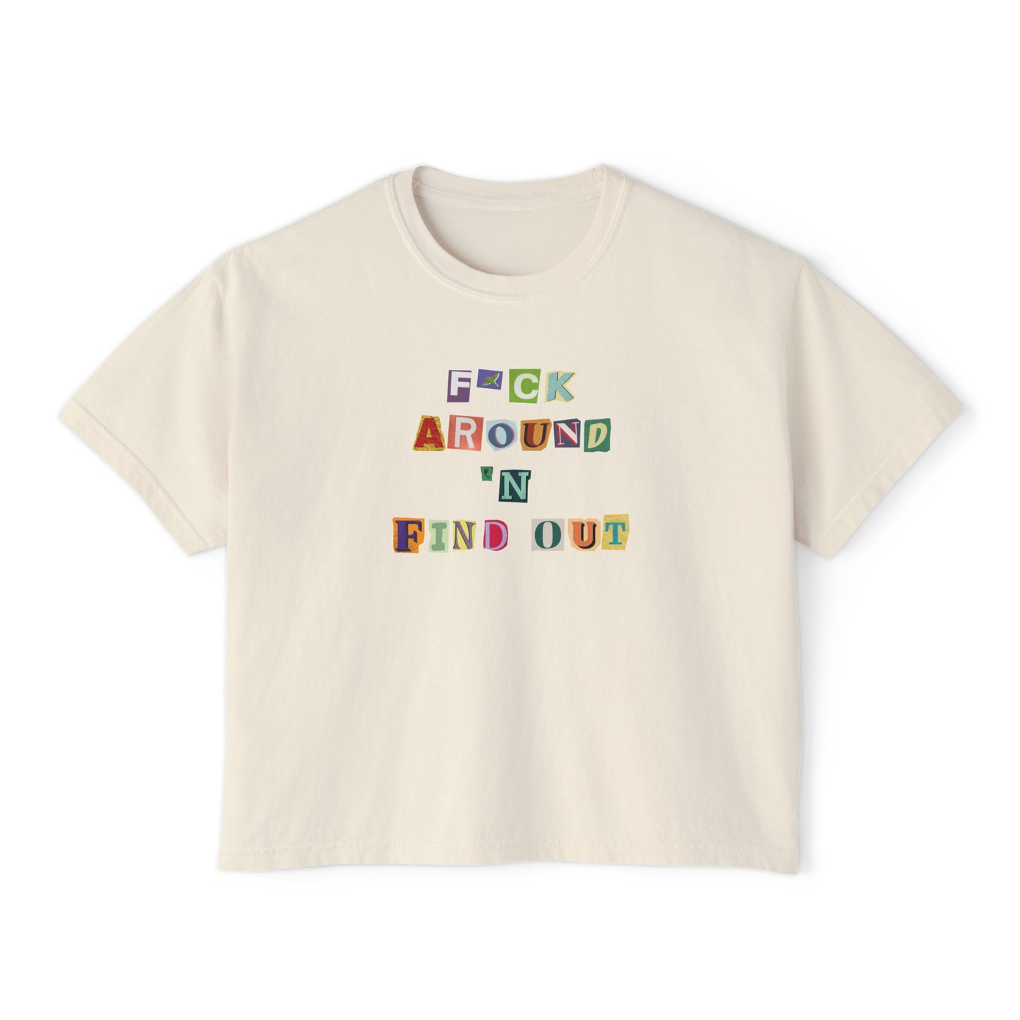 Ransom Note Boxy Cropped T-Shirt