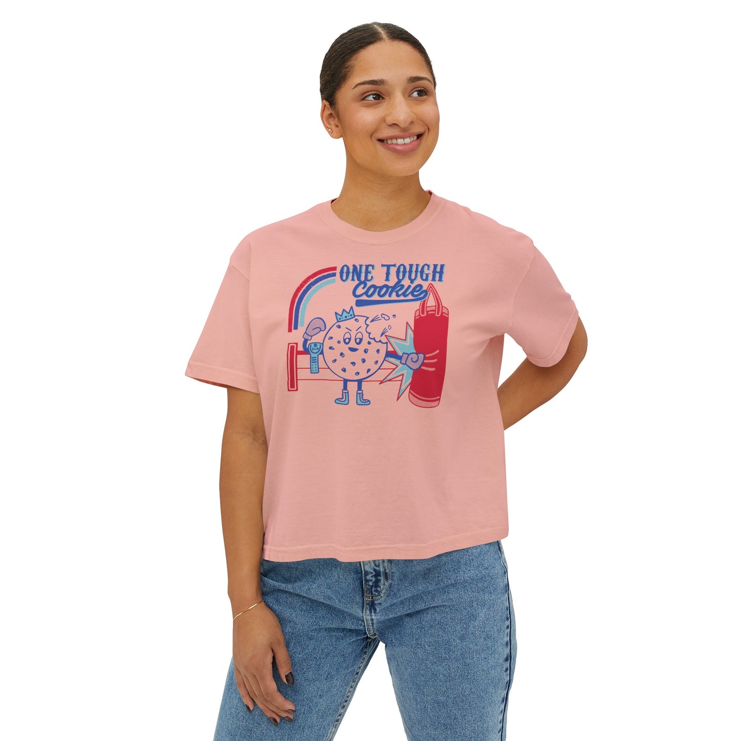 One Tough Cookie Boxy Cropped T-Shirt