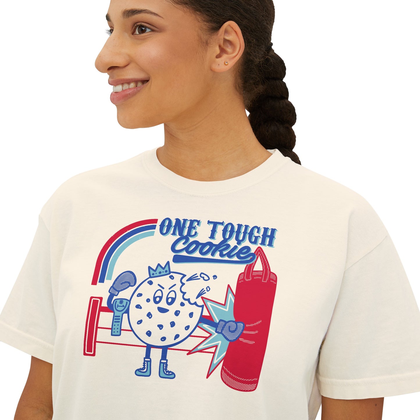 One Tough Cookie Boxy Cropped T-Shirt