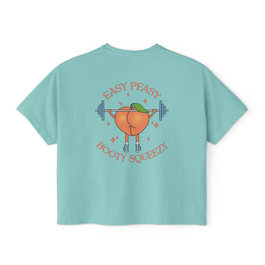 Easy Peasy Booty Squeezy Boxy Cropped T-Shirt