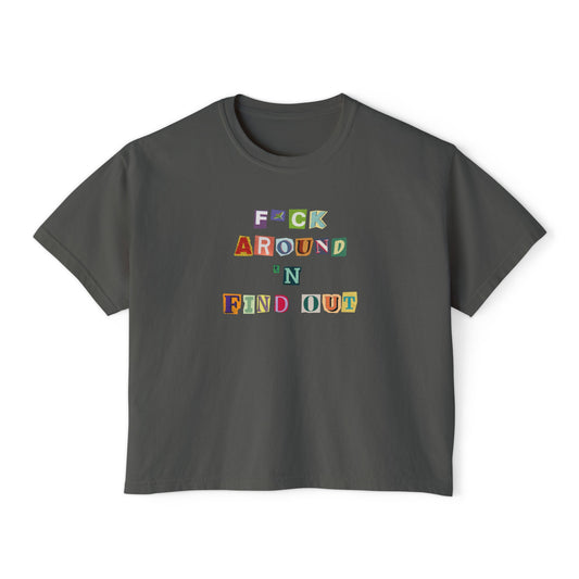 Ransom Note Boxy Cropped T-Shirt